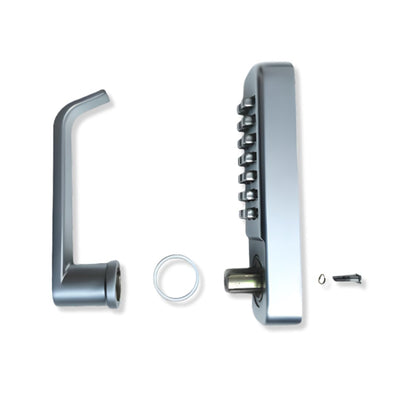 JOUNJIP Replacement Outside Keypad Only with Lever Handle – for Mechanical Keyless Lever Door Lock 102SQ-CH (Square Spindle, Satin Chrome)