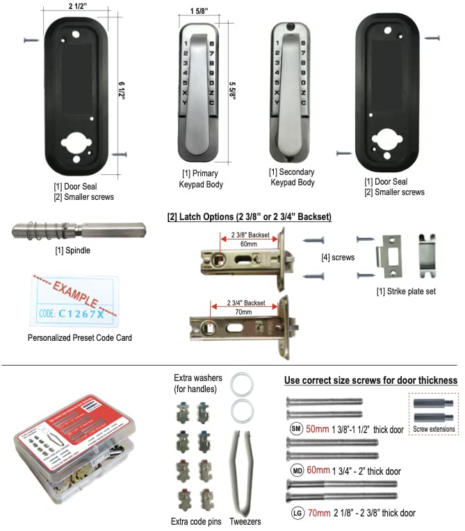 JOUNJIP Mechanical Keyless Combination Lever Handle Door Lock