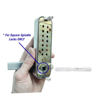 JOUNJIP Replacement Outside Keypad Only with Lever Handle – for Mechanical Keyless Lever Door Lock 102SQ-CH (Square Spindle, Satin Chrome)