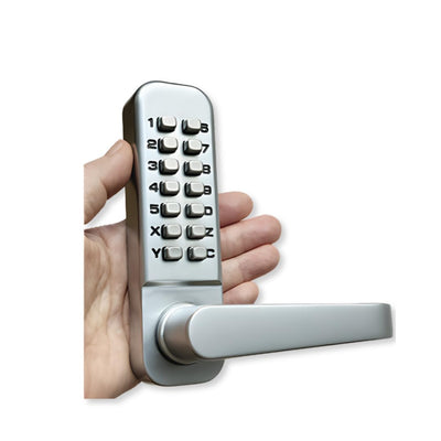 JOUNJIP Replacement Outside Keypad Only with Lever Handle – for Mechanical Keyless Lever Door Lock 102SQ-CH (Square Spindle, Satin Chrome)