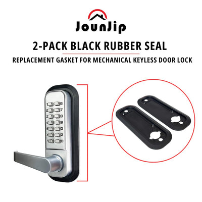 JOUNJIP Weatherproof Door Lock Backing Plate - Silicone Gasket Seal for Indoor/Outdoor Use, Covers Old Door Holes Fits All JOUNJIP Mechanical Locks